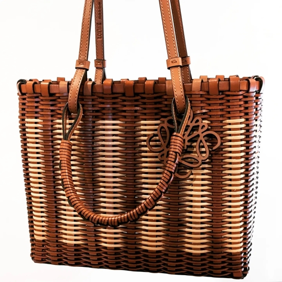 Loewe Handbags - $2,200✨LOEWE 🌺 SS21 Woven Top Double Handle Raffia Basket Tote Bag